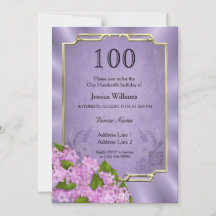 スタイリッシュ金ゴールドフレームMauve Tapestry 100誕生日