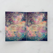 スタイリッシュ金ゴールドマカラフルダラ水彩星雲 シーズンカード (内部)