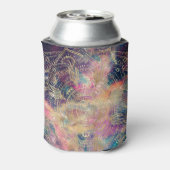 スタイリッシュ金ゴールドマカラフルダラ水彩星雲 缶クーラー (缶裏面)
