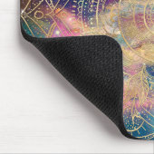 スタイリッシュ金ゴールドマンダラの水の色&ネブラカラフル マウスパッド (コーナー)