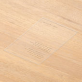 スタイリッシュ金ゴールドミニマ結婚リスト アクリル招待状 (レイダウン)