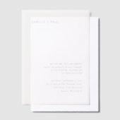 スタイリッシュ金ゴールドミニマ結婚リスト ベラム紙招待状 (オフセット)