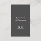 スタイリッシュ金ゴールドムーンモダンイベント計画 名刺 (裏面)