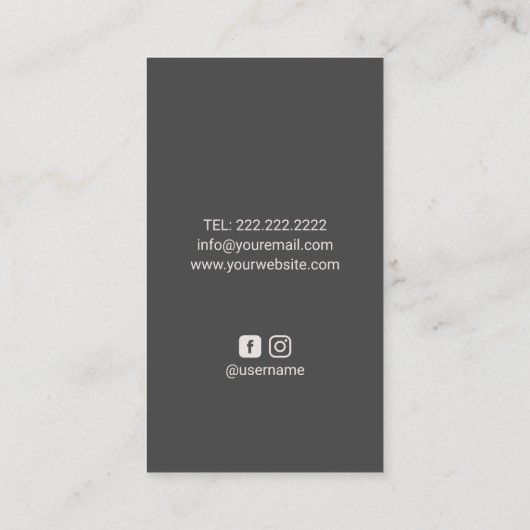 スタイリッシュ金ゴールドムーンモダンイベント計画 名刺 (裏面)