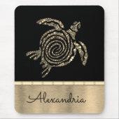 スタイリッシュ金ゴールドモザイク マウスパッド (正面)