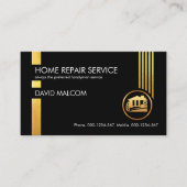 スタイリッシュ金ゴールドラインHandyman Builder 名刺 (正面)