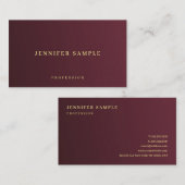 スタイリッシュ金ゴールドルック文字プレミアム厚豪華 名刺 (正面/裏面)