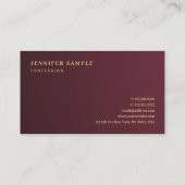 スタイリッシュ金ゴールドルック文字プレミアム厚豪華 名刺 (裏面)