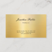 スタイリッシュ金ゴールドルッモダンク書きテンプレート 名刺 (裏面)