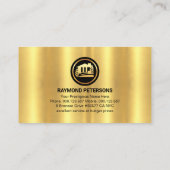 スタイリッシュ金ゴールドルーフ絵を描(ばちゃばちゃ)跳ねる 名刺 (裏面)