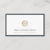 スタイリッシュ金ゴールドロ縁どゴ 名刺 (正面)