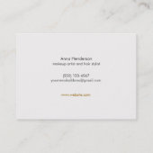 スタイリッシュ金ゴールド円のロゴ、デザモダンイナー、黒 名刺 (裏面)