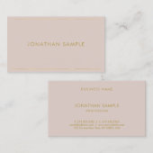 スタイリッシュ金ゴールド名モダンシンプルデザインテンプレート 名刺 (正面/裏面)