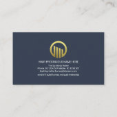 スタイリッシュ金ゴールド屋上建物建築ビルダ 名刺 (裏面)