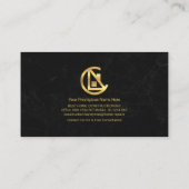 スタイリッシュ金ゴールド屋根黒花崗岩ルーフィング 名刺 (裏面)