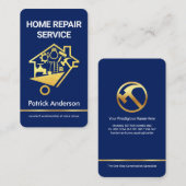 スタイリッシュ金ゴールド手押し車 名刺 (正面/裏面)