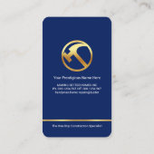 スタイリッシュ金ゴールド手押し車 名刺 (裏面)