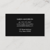 スタイリッシュ金ゴールド矢印 名刺 (裏面)