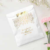 スタイリッシュ金ゴールド紙吹雪ドット（白） フェイバーバッグ (封をした状態)