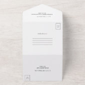 スタイリッシュ金ゴールド紙吹雪50thゴールデン結婚ズ オールインワン招待状 (外側)