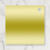 スタイリッシュ金ゴールド紙吹雪50th結婚's Thank You フェイバータグ (裏面)