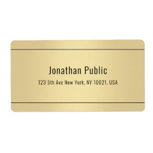 スタイリッシュ金ゴールド背シンプル景デザインテンプレート ラベル