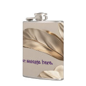 スタイリッシュ金ゴールド葉 フラスク (左)