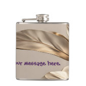 スタイリッシュ金ゴールド葉 フラスク (正面)