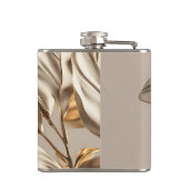 スタイリッシュ金ゴールド葉 フラスク (裏面)