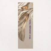 スタイリッシュ金ゴールド葉 ヨガマット (正面)