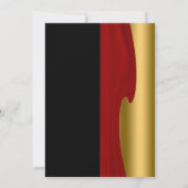 スタイリッシュ金ゴールド赤50招待状 招待状 (裏面)