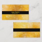 スタイリッシュ金ゴールド黒モダントレンディー 名刺 (正面/裏面)