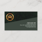 スタイリッシュ金ゴールド「ハロータクシー」グリーングランジタクシー 名刺 (裏面)