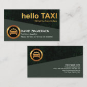 スタイリッシュ金ゴールド「ハロータクシー」グリーングランジタクシー 名刺 (正面/裏面)