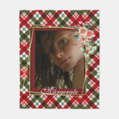 スタイリッシュ金フローラフレエレガントームモダン写真 フリースブランケット (正面)