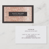 スタイリッシュ銅セフェイクンクイン美しいとファッション 名刺 (正面/裏面)