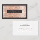 スタイリッシュ銅セフェイクンクイン美しいとファッション 名刺 (正面/裏面)