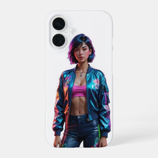 スタイリッシュ開花iPhone 16ケース iPhone 16ケース (裏面)