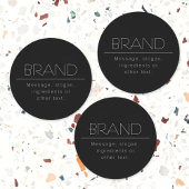 スタイリッシュ防水ブラック&ホワイト ラベル