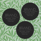 スタイリッシュ防水ブラック&ホワイト ラベル