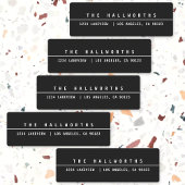 スタイリッシュ防水ミニマリストブラック&ホワイト ラベル