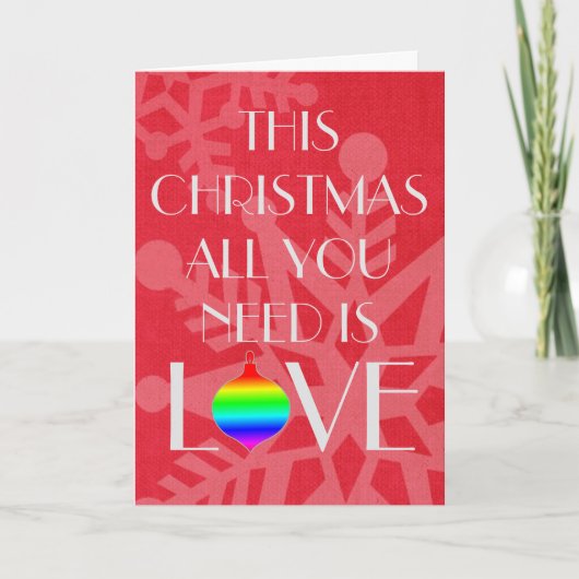 スタイリッシュ雪感動的片の赤いクリスマス シーズンカード (正面)