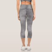 スタイリッシュ雲の効果グレー カプリレギンス (裏面)