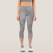 スタイリッシュ雲の効果グレー カプリレギンス (正面)