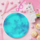 スタイリッシュ雲の効果（青） ペーパープレート (パーティー)