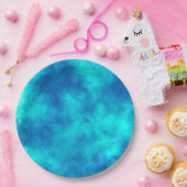 スタイリッシュ雲の効果（青） ペーパープレート (パーティー)