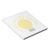 スタイリッシュ電球デザイン ノートパッド (アングル)