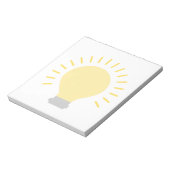 スタイリッシュ電球デザイン ノートパッド (回転)