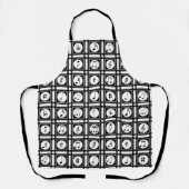スタイリッシュ音モダン符パターン エプロン (正面)