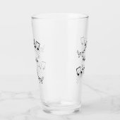 スタイリッシュ音楽ノートトレンディーカッコいいドパーソナライズされたリンク タンブラーグラス (右)